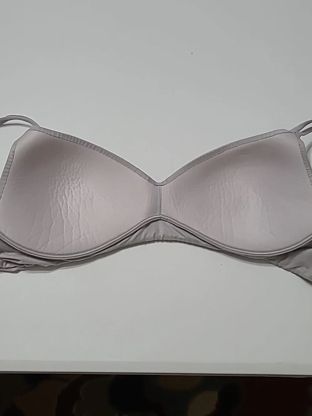 Aerie Light Gray & Pink Wireless Bra with J-Hook size 38C